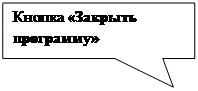 Прямоугольная выноска: Кнопка «Закрыть программу»