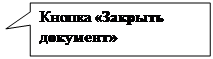 Прямоугольная выноска: Кнопка «Закрыть документ»