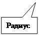 Прямоугольная выноска: Радиус