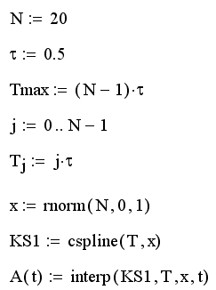 Описание: Иллюстрированный самоучитель по MathCAD 11 › Математическая статистика › Случайные процессы